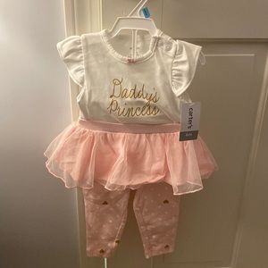 NWT Carters Daddy’s Princess Two-Piece Outfit, 6m